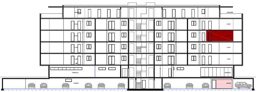 3. kat - Ulaz C - Stan C27 Dvosobni Prikaz na objektu