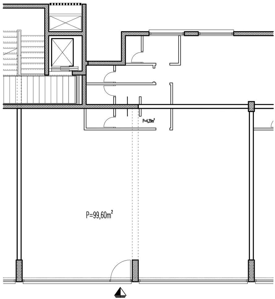 Prizemlje - Poslovni prostor 3 Tlocrt